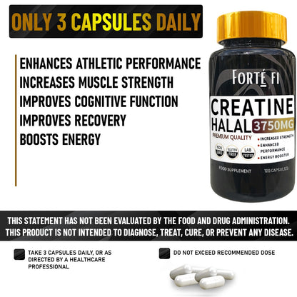 Buy Halal Creatine Capsules – High Strength Creatine Monohydrate Supplement for Muscle, Energy & Recovery
