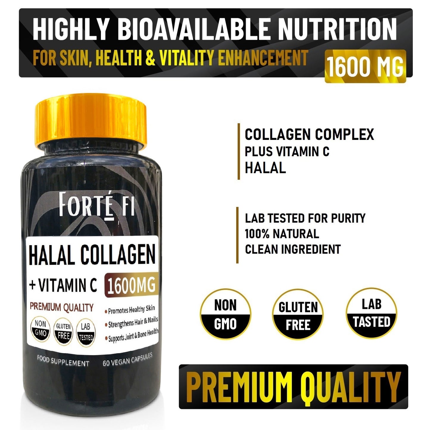 Halal Collagen and Vitamin C – Premium Halal Collagen Supplement for Radiant Skin