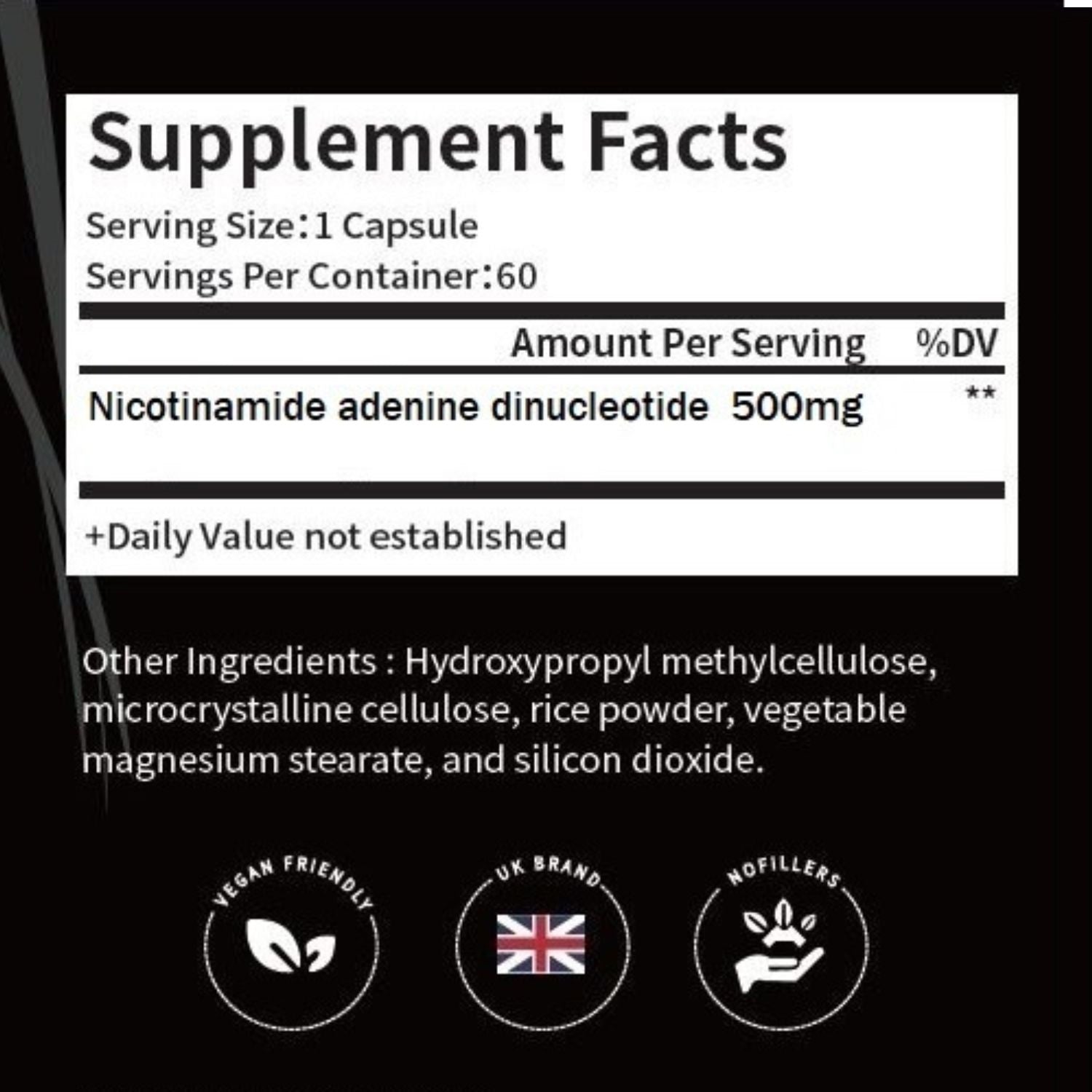 NAD+ supplement UK bottle