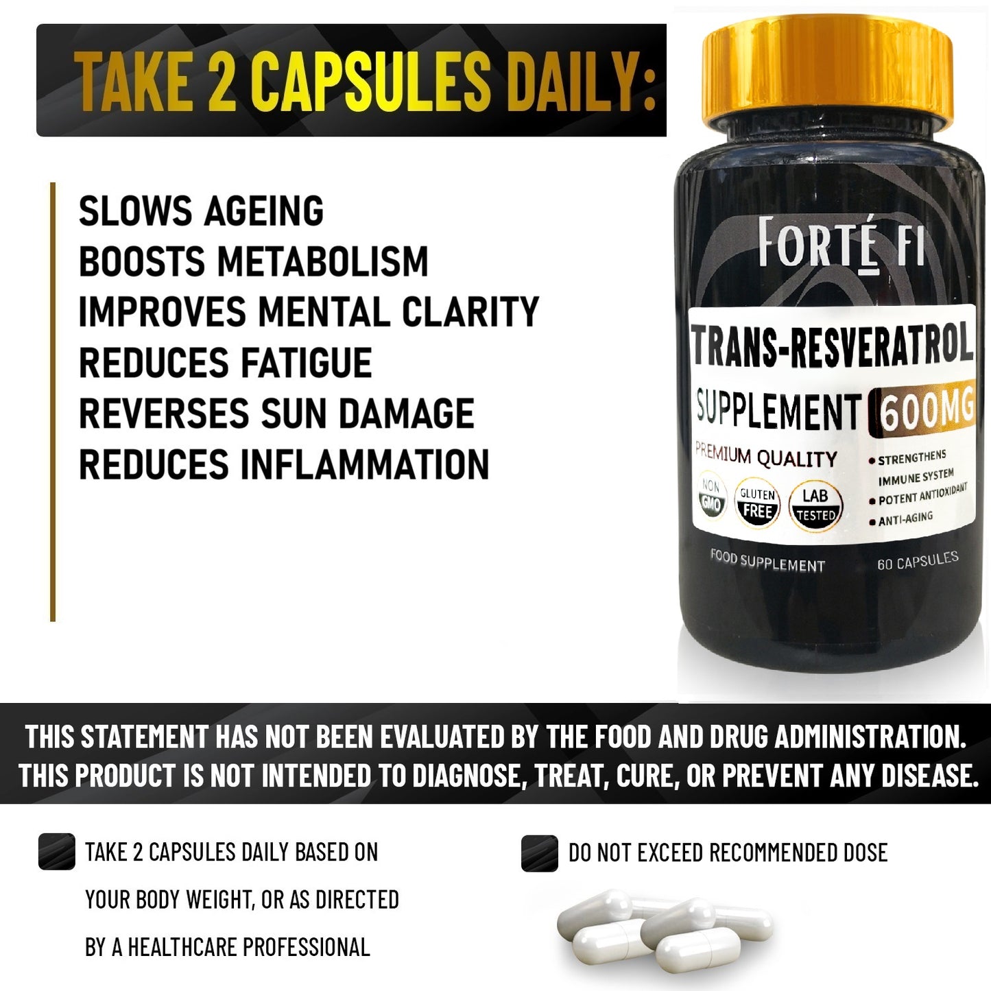 Trans-Resveratrol Supplement – Trans-Resveratrol Capsules UK | Forte Fi