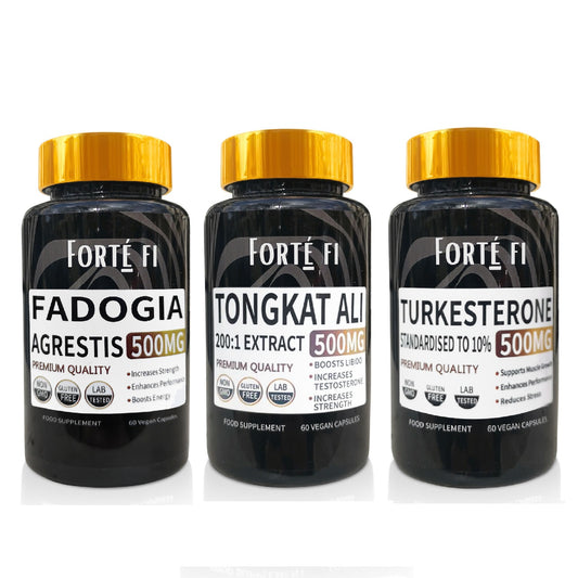 Testosterone boosting bundle with Tongkat Ali supplements